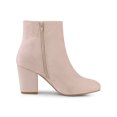 thumbnail image 3 of Unique Bargains Women's Side Zipper Block Heel Ankle Boots, 3 of 7