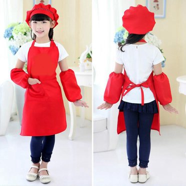 Ensemble de Tablier de Chapeau de Chef pour Enfants de 24 Pièces, Tablier Garçon et Fille