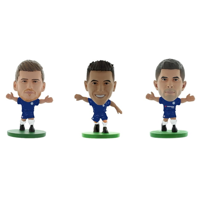 Chelsea - SoccerStarz Combo Pack (3 Pcs) - Inclut Support Mason, Timo Werner & Christian Pulisic (2 Pouces de Hauteur)