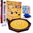 thumbnail image 1 of Tradeopia 4-in-1 Deluxe Crokinole Board Game Set, Chess, Checkers and Backgammon Board, 1 of 11