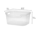 thumbnail image 3 of Sterilite 7 x 11 x 14.25 Inch Open Storage Bin with Carry Handles (18 Pack), 3 of 9