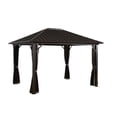 thumbnail image 1 of Sojag Genova 10 x 12 x 9 ft Dark Brown Gazebo, 1 of 8
