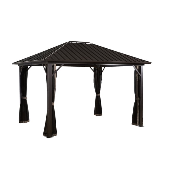Sojag Genova 10 x 12 x 9 ft Dark Brown Gazebo