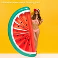 thumbnail image 4 of AMERTEER Giant Inflatable 70 x 35 Inch Watermelon Island Summer Swimming Pool Float Raft, 4 of 11