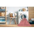 thumbnail image 2 of Ahgly Company Tapis d'Intérieur Lavable à la Machine, Carré, Transitionnel, Corail Clair Rose, Tapis de Zone, 7 Pieds Carré, 2 of 7