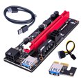 thumbnail image 1 of Xingzhi PCI-E Adapter Board USB 3.0 1X to 16X GPU Extender LED Light Card Portable Mini Video Computer Desktop PC Spare Black USB Cable, 1 of 8