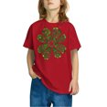 thumbnail image 2 of FAIWAD Hauts pour Enfants Garçons Filles Manches Courtes T-Shirt Graphique de la Saint-Patrick Trèfle Mignon Décontracté Col Rond, 2 of 4