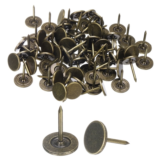 Lot de 150 Pointes pour Rembourrage, Pointe Plate pour Pouce 11mmx15mm, Bronze