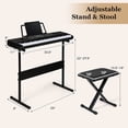 thumbnail image 3 of Gymax 61 Keys Beginners Piano Keyboard Electric Keyboard Kit w/ Adjustable Stand, 3 of 10