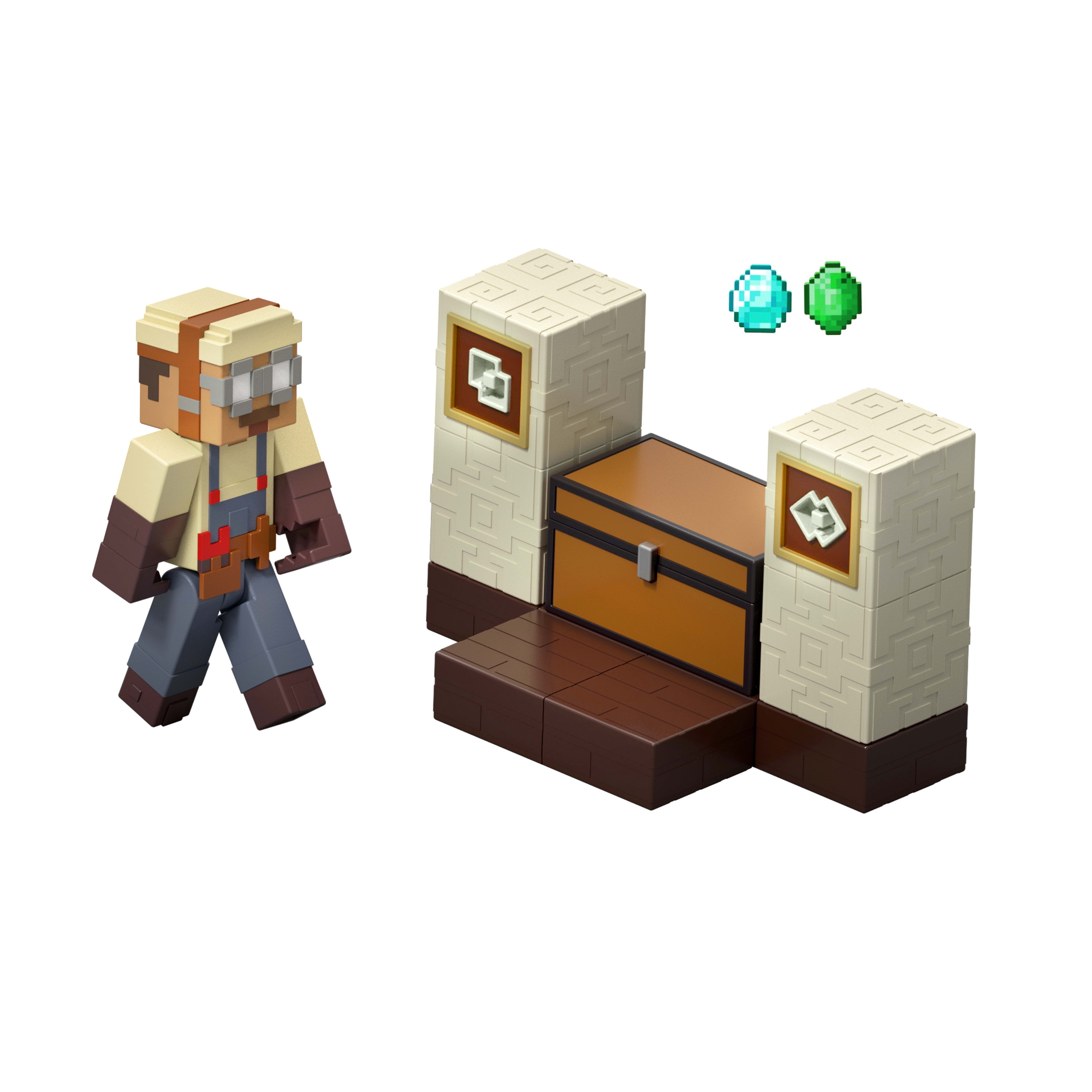 Minecraft Duster’s Loot Stash Action Figure & Accessories Set with Hidden Treasure Feature