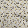 thumbnail image 1 of oneOone Cotton Flex Yellow Fabric Floral Retro Craft Projects Decor Fabric Printed By The Yard 40 Inch Wide, 1 of 5