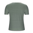 thumbnail image 4 of Timegard Hauts d'Été pour Femmes Épaules Tombantes Bouton Col Rond Confortable Décontracté Ajusté Manches Courtes T-Shirts, 4 of 8