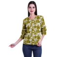 thumbnail image 2 of Moomaya T-Shirts Décontractés pour Femmes en Coton Grande Taille à Manches 3 /4 à Col Rond, 2 of 4