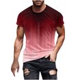 thumbnail image 2 of Qertyioot Hommes Imprimer Manches Courtes Col Rond T-shirt Casual Mode Manches Courtes Dégagement, 2 of 5