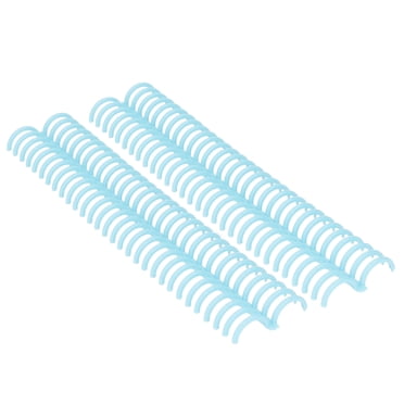 Plastic Binding Rings, Rust And Corrosion Proof 30 Holes Reusable Loose Leaf Binding Spine Wear Resistant PP For Store Transparent Blue