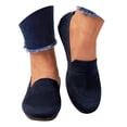 thumbnail image 4 of HBFAGFB Chaussures Décontractées pour Femmes Confortables et Simples à Semelle Plate à Enfiler Femmes Bleu Marine Taille 43, 4 of 8