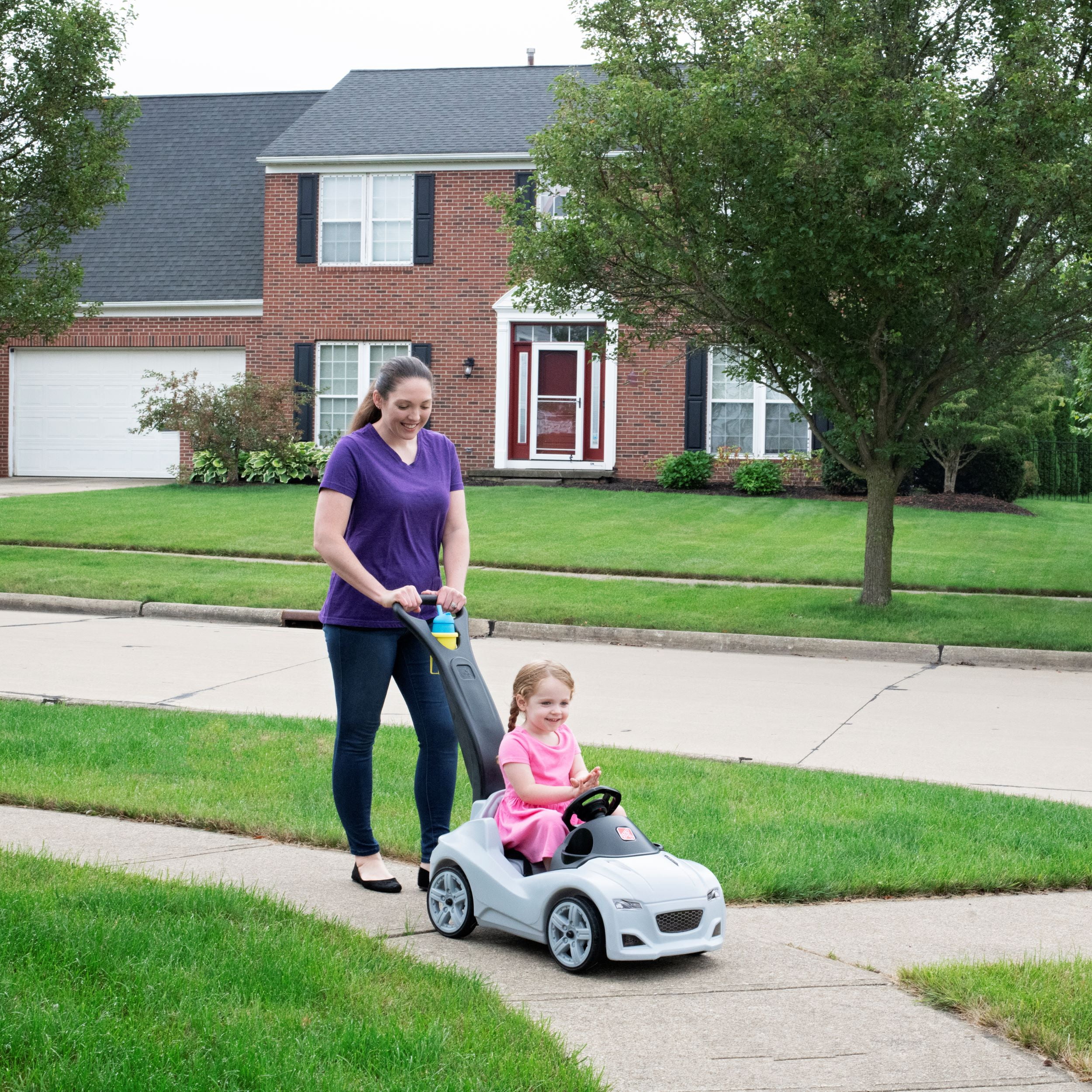 Step2 Whisper Ride Cruiser – Jouet porteur à pousser gris pour tout-petits, de 18 mois à 4 ans