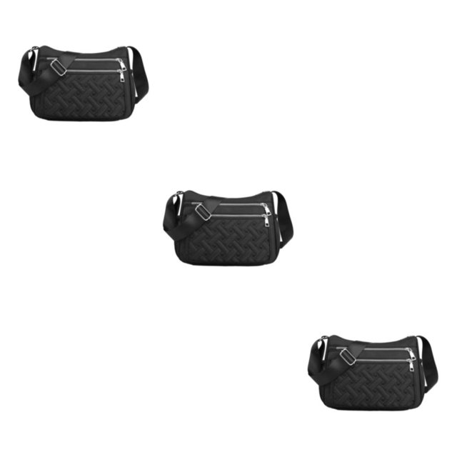 Youkk Stay Organized With Multipurpose Messenger Bag Large Capacity Crossbody Bag black 3Set
