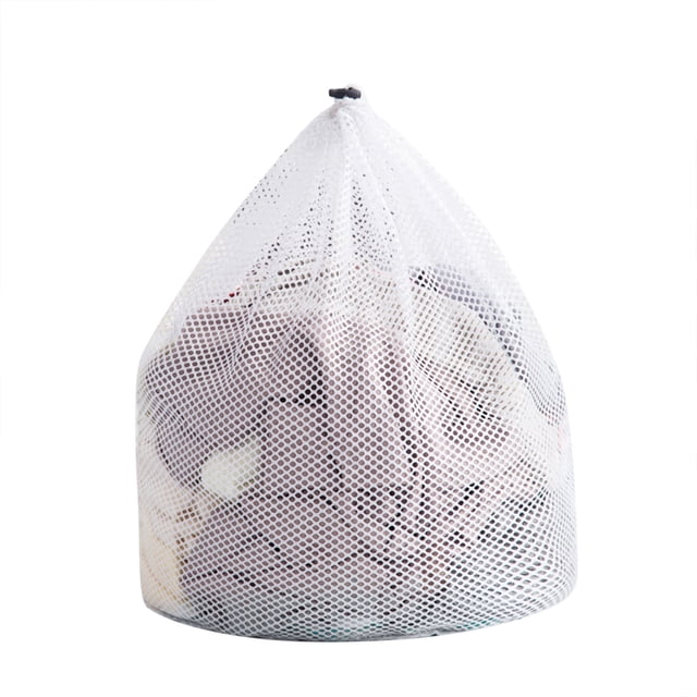 VogueV Sac de Lavage à Lessive Renforcé - Protecteur de Vêtement en Maille Robuste Blanc