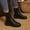 Black, variant on Amzcrzy Ankle Boots for Women Women's Middle Heel Boot Ankle Boot Comfortable Casual Shoes Womens Booties Women's Boots Booties for Women Boots for Women Womens Boots Womens Fashion