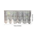 thumbnail image 3 of Tyidzon Arched Lace Curtain Fabric Semi Sheer Chiffon With Embroidery With Rod Pocket Designs For Doors And Windows, 3 of 6