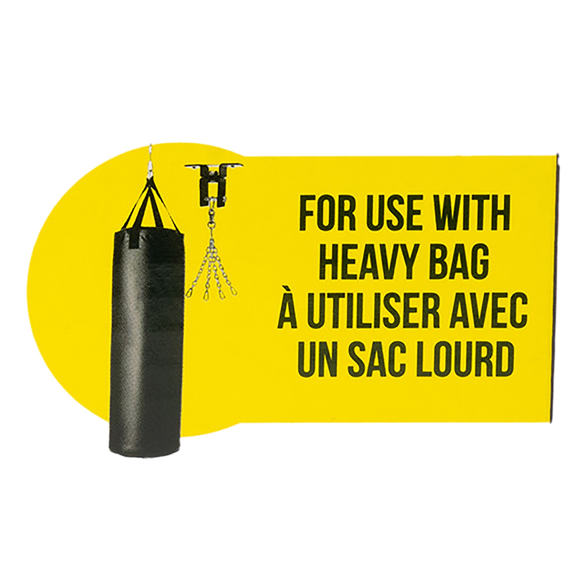 Crochet de poutre en bois pour sac lourd GoZone – Noir