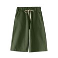 thumbnail image 1 of Innerwin Mini Pantalon Bermuda Femme Short Hot Pants Sport Longueur Genou Bas Décontracté Vert Armée m, 1 of 2