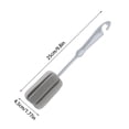 thumbnail image 2 of Long Handle Bottle and Cup Cleaning Brush with Sponge Scrubber Steel Wool for Kitchen Home Use, 2 of 5