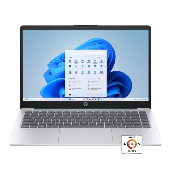 HP 14" Laptop – AMD Athlon 7120, 4 Go DDR5, 256 Go SSD, HD (1366x768) Écran Antireflet, AMD Radeon Graphics, Wi‐Fi 6, Bluetooth 5.2, Caméra Web HD, Windows 11 Famille, Bleu Clair de Lune
