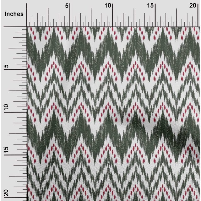 oneOone Viscose Jersey Fabric Chevron Ikat Printed Fabric 1 Yard 60 Inch Wide