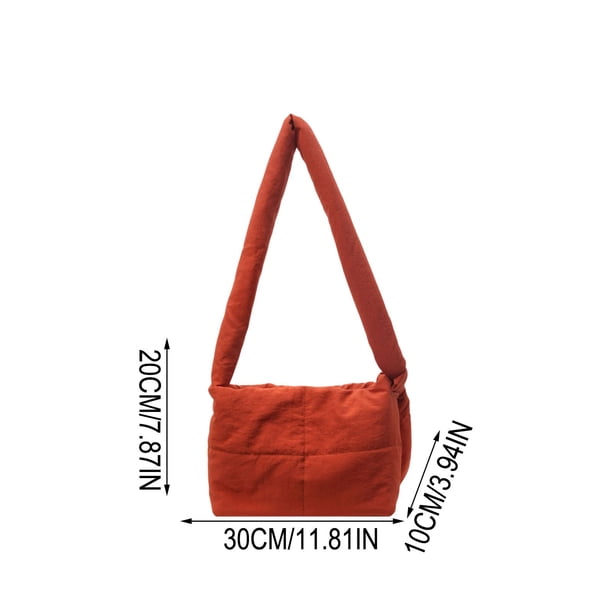 Women's Small Padded Nylon Messenger Bag, 30x20x10 cm, Large