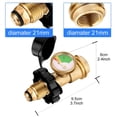 thumbnail image 2 of Universal Propane Tank Adapter with Gauge Converts QCC1/Type 1 Propane Tank Gauge Level Indicator for RV Campe, Cylinder, 2 of 7