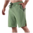 thumbnail image 3 of TopLLC Mens Shorts, Man Shorts Men's Solid Color Casual Drawstring Elastic Sweat Running Fitness Shorts, 3 of 4