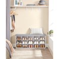 thumbnail image 4 of Boutique Home Shoe Bench with Cushion and Storage - White and Gray, 4 of 5