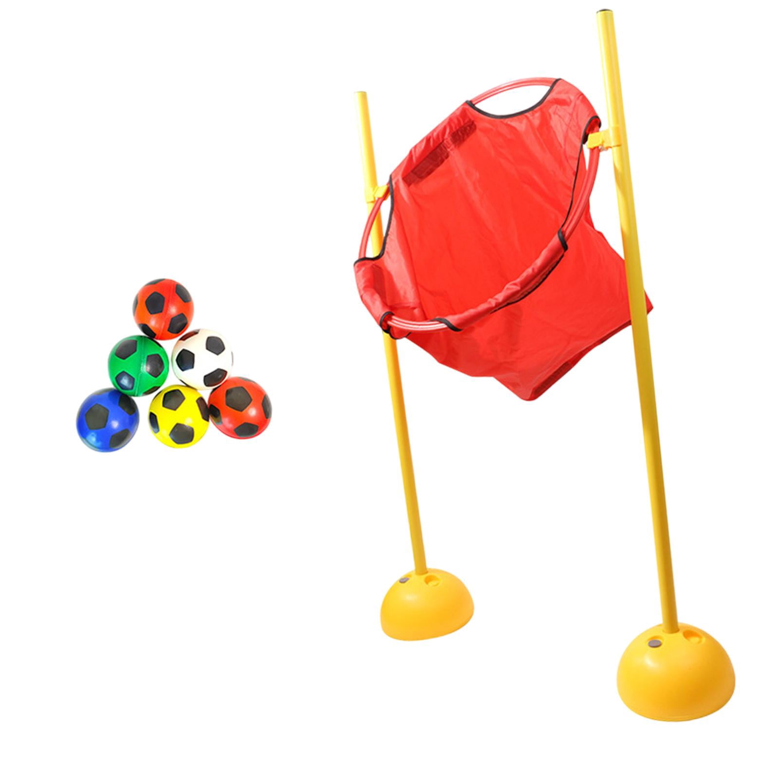S SERENABLE Jeu de Lancer de Poire pour Enfants Ensemble avec 6 Balles Réutilisable Intérieur Développer l'Intelligence Extérieur Jouets de Lancer de Balle Âge 3+ Ans Rouge