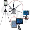 thumbnail image 3 of Acuvar Pro Series 57' Aluminum Tripod with Tablet Mount for iPad & Most Tablets, 3-Way Pan Head, 1 Count, 3 of 7