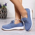thumbnail image 3 of Dakaela Espadrilles en Toile à Plateforme pour Femmes, Décontractées, à Lacets, Tennis, Course, Classiques, Marche, Plates, 3 of 7