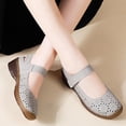 thumbnail image 4 of Gray Flats Shoes For Ladies Round Toe Slip On Closed Toe Solid Breathable Casual Comfortable Shoes For Simple Style And Daily Comfortable Size 39, 4 of 9