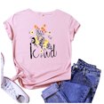 thumbnail image 2 of T-Shirts à Manches Courtes pour Femmes T-Shirts Décontractés pour Femmes à Imprimé Graphique Floral T-Shirt à Manches Courtes pour Enseignante Hauts T-Shirts pour Femmes Décontractés, 2 of 4
