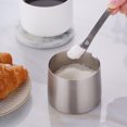 thumbnail image 3 of Easyworkz Stainless Steel 304 Creamer and Sugar Bowl with Spoon Coffee Serving Set Brushed Silver, 3 of 6