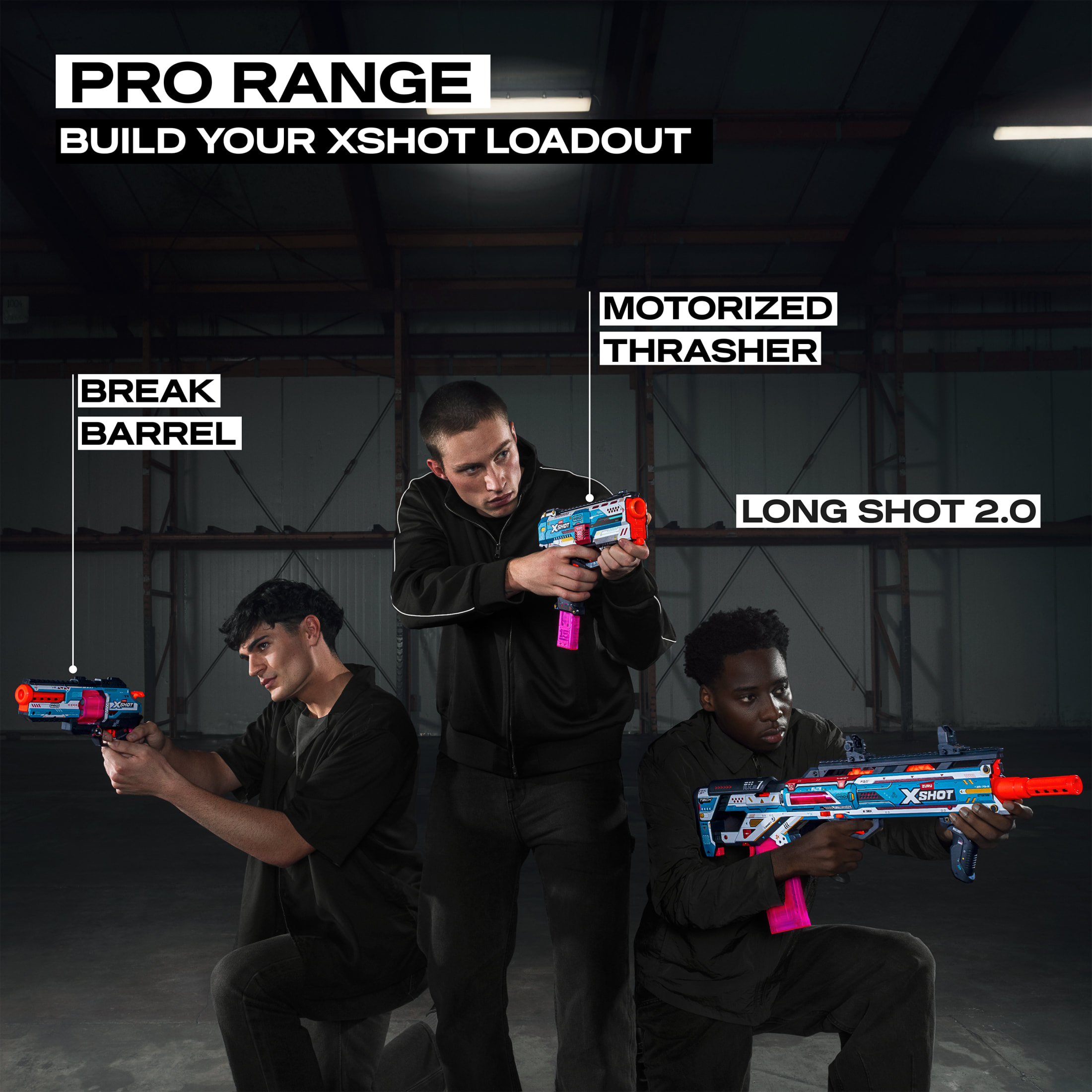 Pistolet à fléchettes à canon basculant XSHOT SKINS Pro Series de ZURU avec 20 Fléchettes à poche d'air (à partir de 14 ans)