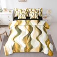 thumbnail image 1 of Erosebridal Modern Abstract Bed in a Bag Full size, Stripes Wave Bed Set, Chic Geometric Reversible Comforter Sets, Breathable Room Decoration, 7pcs, 1 of 6