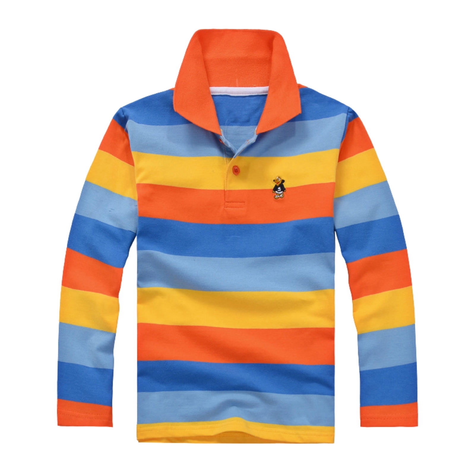 Polos pour Garçons Rayures Chemises d'Uniforme Scolaire Chemises Mode Polos à Manches Courtes 5-6 Ans Mode Garçons