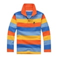 thumbnail image 1 of Chemise Polo Garçon Rayures Uniforme Scolaire Chemises Rugby Garçon Chemise à Manches Courtes 12-13 Ans Mode Garçons, 1 of 2