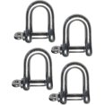 thumbnail image 1 of 4 Pieces Stainless Steel 316 Forged D Shackle Marine Grade 5/16" Dee, 1 of 5