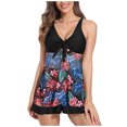 thumbnail image 1 of Birdeem Womens Two Pieces Sets Backless Split Swimsuit with Chest Pad Print Swimwear, 1 of 1