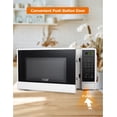 thumbnail image 2 of 1.1 Cu Ft Microwave with 10 Power Levels, Small Microwave with Push Button, 1000W Countertop Microwave, 2 of 7