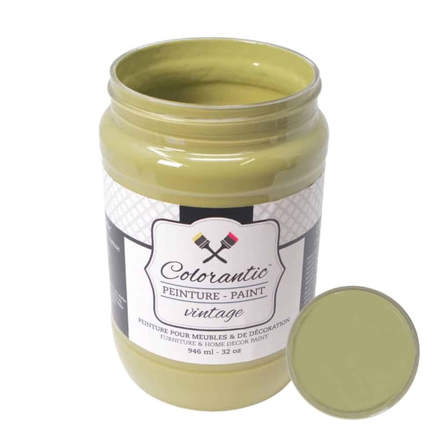 Colorantic | KIWI Chalk Paint Based for Furniture DIY - KHAKI DARK GREEN - 32 oz
