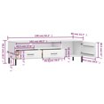 thumbnail image 4 of vidaXL TV Cabinet & TV Stand Oslo with Metal Legs White Solid Wood Pine, 4 of 5