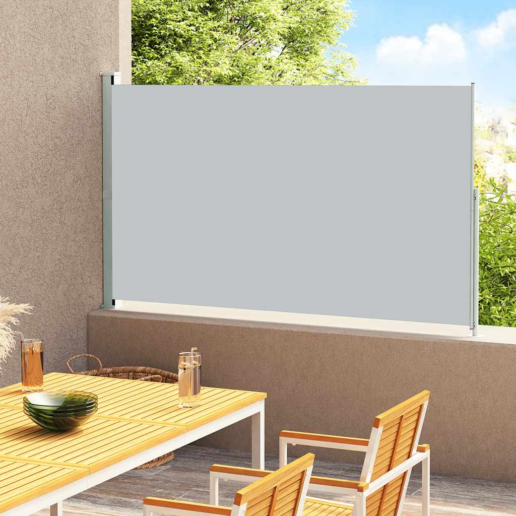 vidaXL Auvent Latéral Rétractable pour Patio 220x300 cm Gris